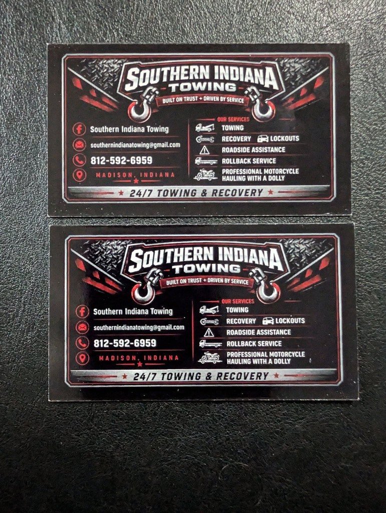 Southern Indiana Towing business cards