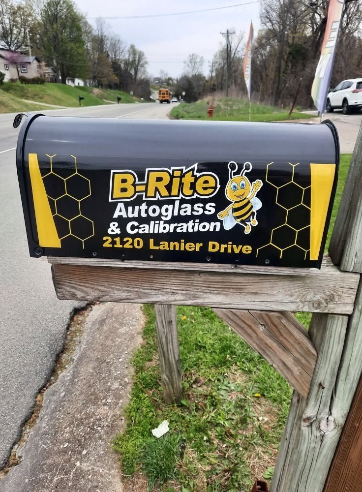 B-Rite Autoglass branded mailbox wrap