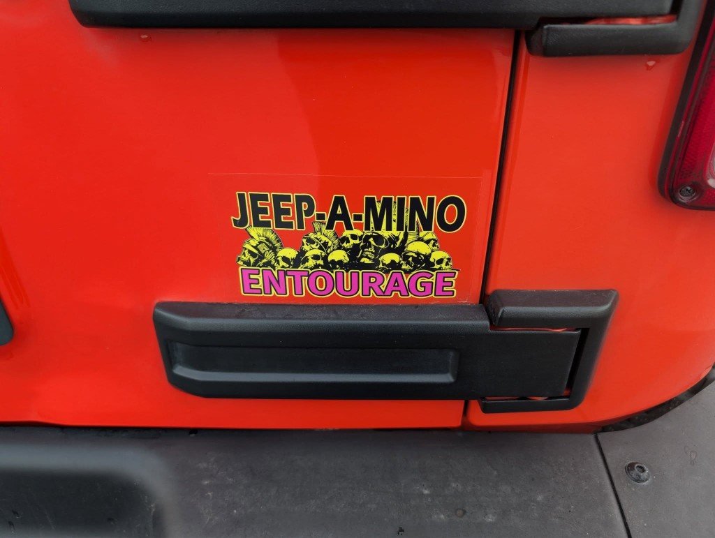 Jeep-a-mino Entourage tailgate vehicle decal